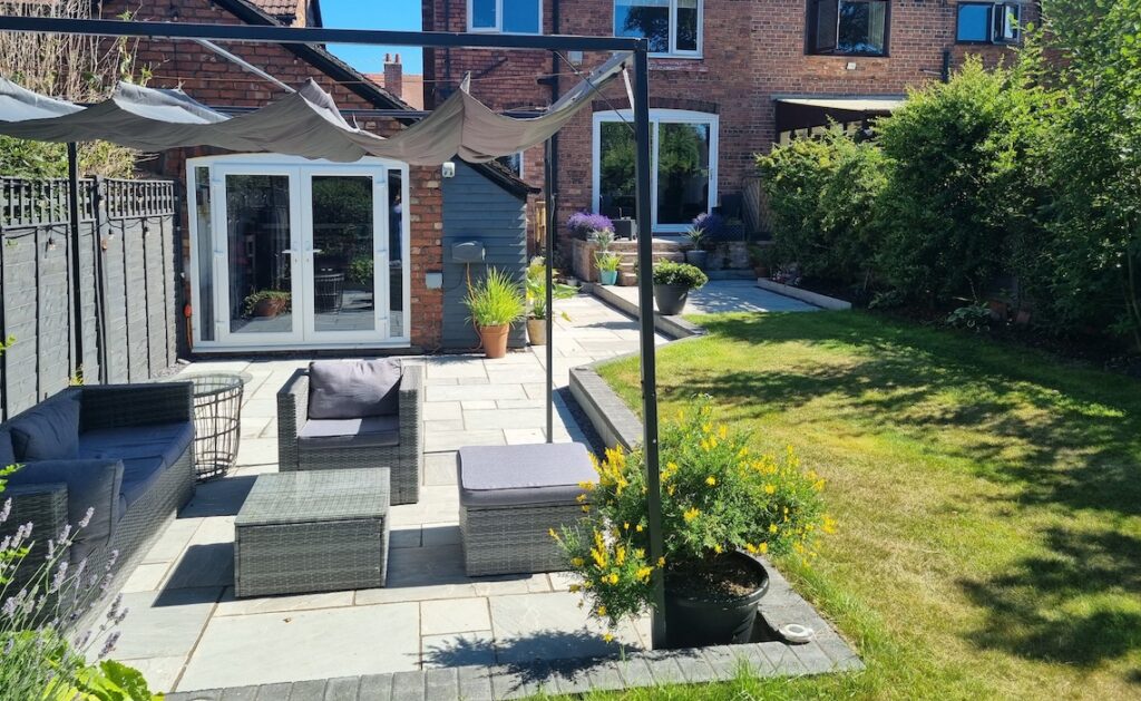Creating a Dreamy Outdoor Space with Hand Cut Greyfell Sandstone Paving